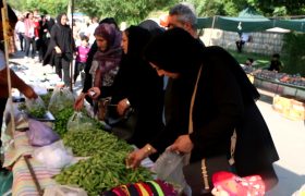 بازارچه عرضه محصولات متنوع در دلفان؛ فرصتی برای نمایش هنر و طعم‌های بومی